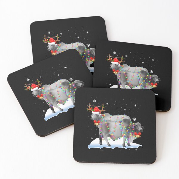 Item preview, Brahman Cow Christmas Tree Lights Reindeer Santa Xmas Pajama 		 designed and sold by mxfkudremp26.