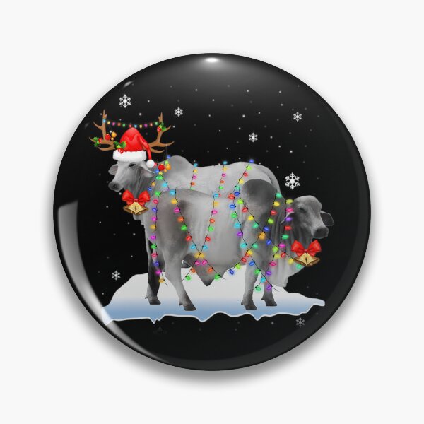Item preview, Brahman Cow Christmas Tree Lights Reindeer Santa Xmas Pajama 		 designed and sold by mxfkudremp26.