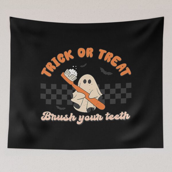 Item preview, Trick Or Treat Brush Your Teeth Ghost Halloween Dentist 	 		 designed and sold by rgbkpgrzni51.