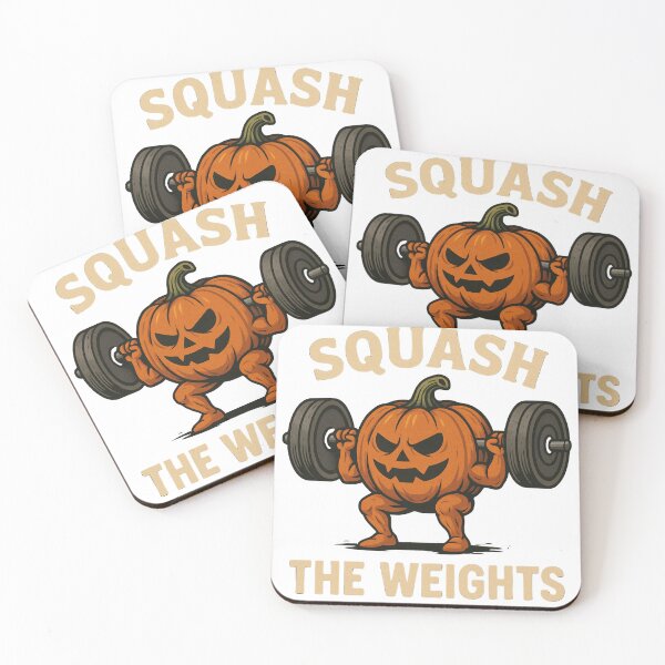 Item preview, Squash the Weights Funny Pumpkin Weightlifting Halloween Workout Design designed and sold by Bmd4Fitness.