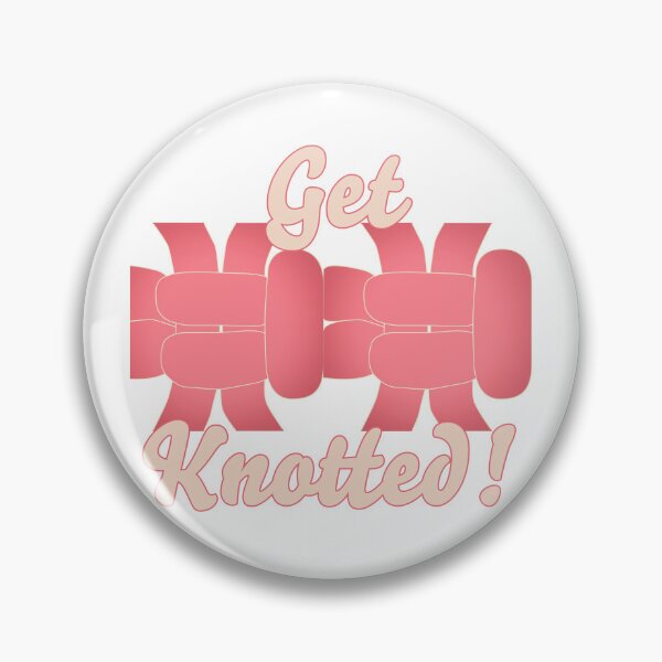 Item preview, Get Knotted! Pink-Cream on White - Right Facing Square Knot designed and sold by Kate Anderson Art.