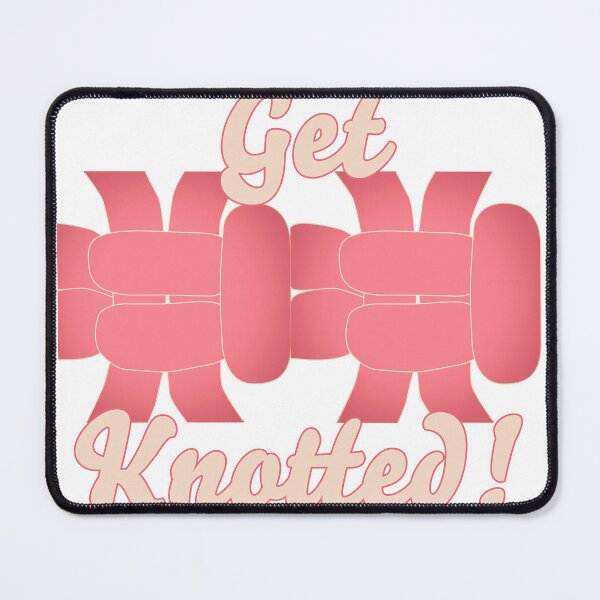 Item preview, Get Knotted! Pink-Cream on White - Right Facing Square Knot designed and sold by Kate Anderson Art.