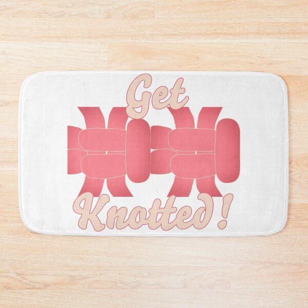 Item preview, Get Knotted! Pink-Cream on White - Right Facing Square Knot designed and sold by Kate Anderson Art.