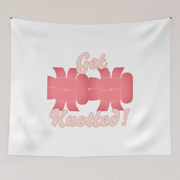 Item preview, Get Knotted! Pink-Cream on White - Right Facing Square Knot designed and sold by Kate Anderson Art.