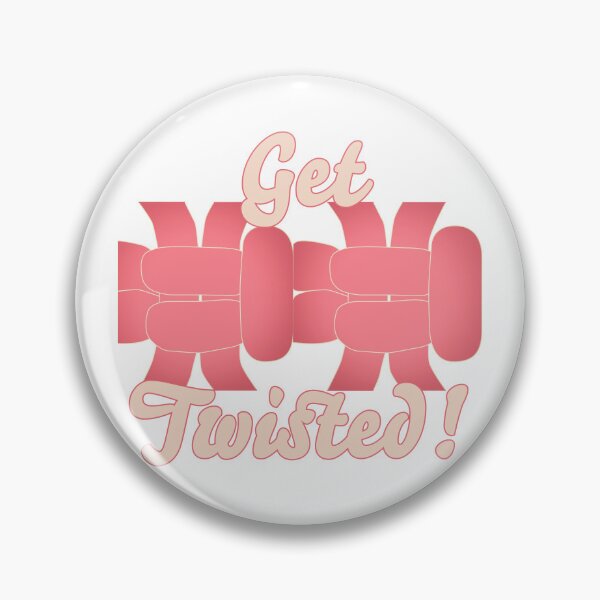 Item preview, Get Twisted! Pink-Cream on White - Right Facing Square Knot designed and sold by Kate Anderson Art.