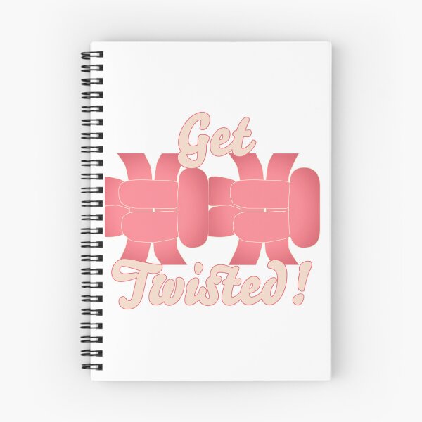 Item preview, Get Twisted! Pink-Cream on White - Right Facing Square Knot designed and sold by Kate Anderson Art.