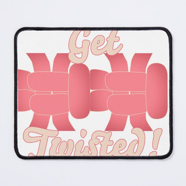 Item preview, Get Twisted! Pink-Cream on White - Right Facing Square Knot designed and sold by Kate Anderson Art.