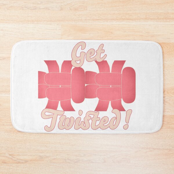 Item preview, Get Twisted! Pink-Cream on White - Right Facing Square Knot designed and sold by Kate Anderson Art.