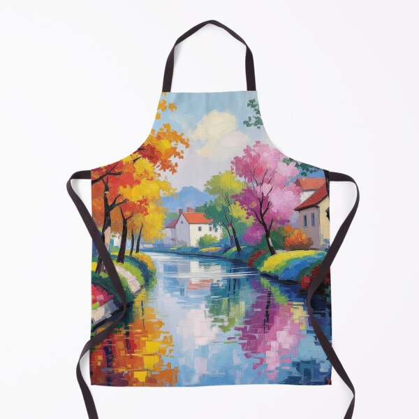 Item preview, River Village – happy little trees, blooming colors & peaceful skies designed and sold by FotoworldEdel.