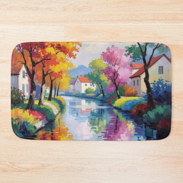 Item preview, River Village – happy little trees, blooming colors & peaceful skies designed and sold by FotoworldEdel.
