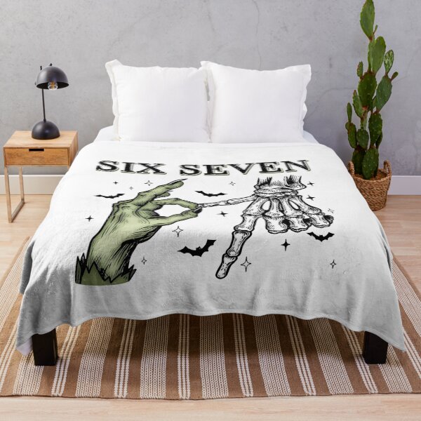 Item preview, 6-7 Six Seven Skeleton Hand Zombie Funny Horror Design designed and sold by margamPagenberg.