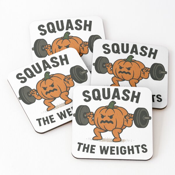 Item preview, Squash the Weights Funny Pumpkin Weightlifting Halloween Workout Design designed and sold by Bmd4Fitness.
