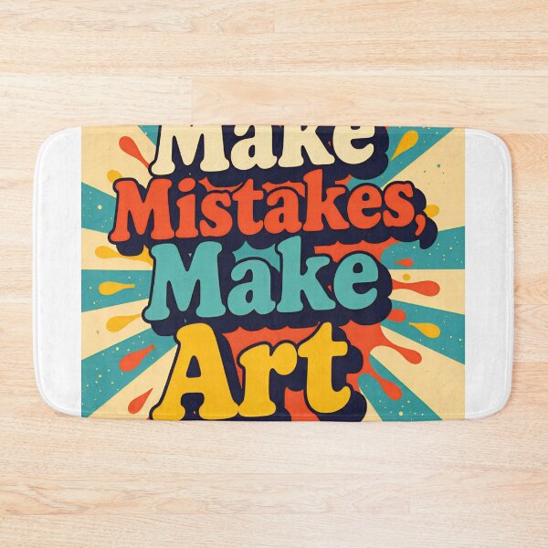 Item preview, Creative poster with the message to embrace mistakes and engage in art activities designed and sold by SpaceartLilu.