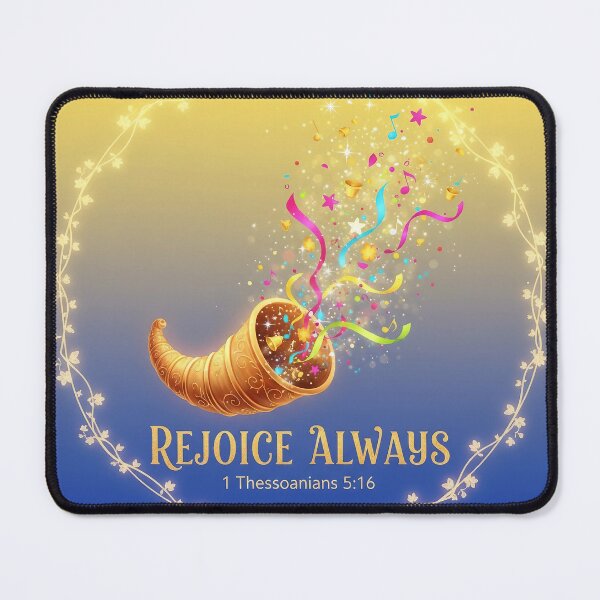 Item preview, Rejoice Always Cornucopia Christian Quote Scripture Art. designed and sold by loveandlightrb.