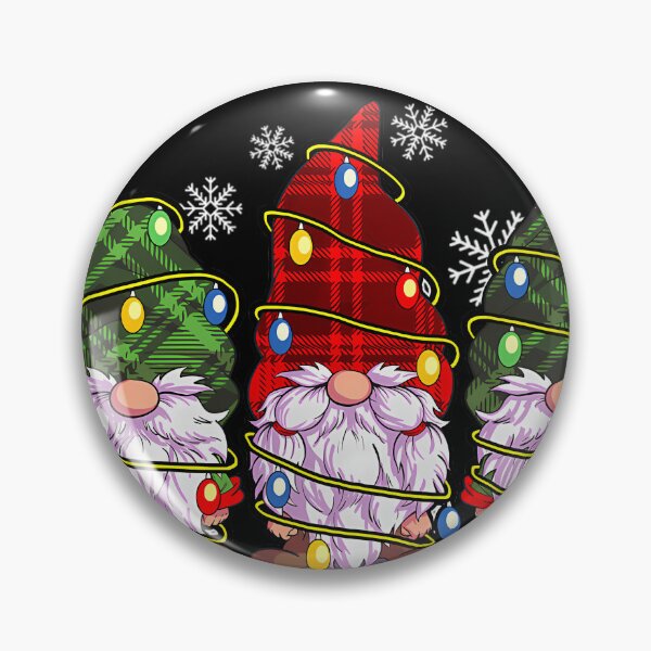 Item preview, Three Gnomes 	 	 	 Buffalo Plaid Red Christmas 		 designed and sold by ohwrywjjmbz61.