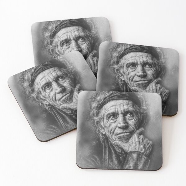 Item preview, Keith Richards Pencil Portrait – Rolling Stones Rock Legend Drawing designed and sold by ConorKeeganArt.