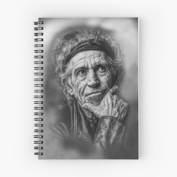 Item preview, Keith Richards Pencil Portrait – Rolling Stones Rock Legend Drawing designed and sold by ConorKeeganArt.