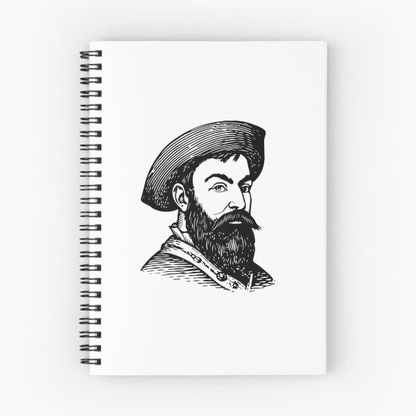 Item preview, Ferdinand Magellan Portrait – Age of Discovery Explorer Sketch designed and sold by Artistic Designs ⭐⭐⭐⭐⭐.