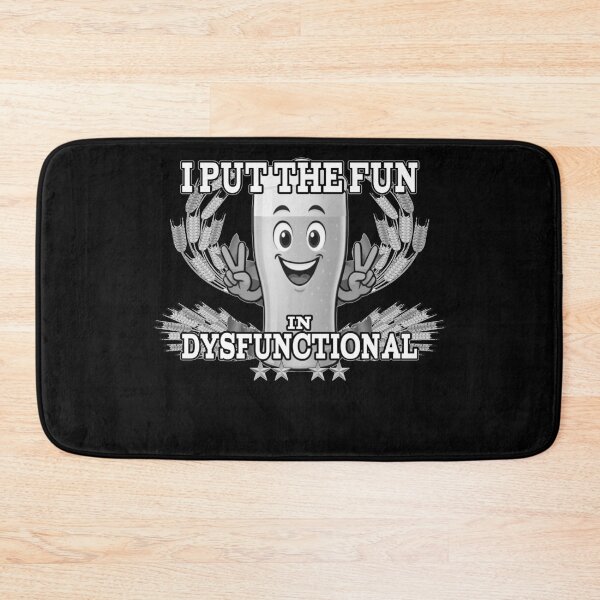 Item preview, I Put the Fun in Dysfunctional” – Funny Beer Glass Cartoon Design designed and sold by A-T-H.