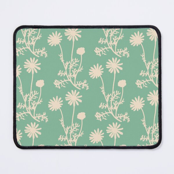 Item preview, Wild Daisies Floral Botanical Pattern in Light Teal Green and Cream designed and sold by kierkegaard.
