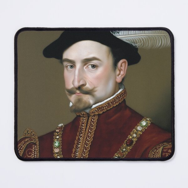 Item preview, Vintage Renaissance era painting of Royal Gentleman in Ruff collar designed and sold by Vintage Designs +.