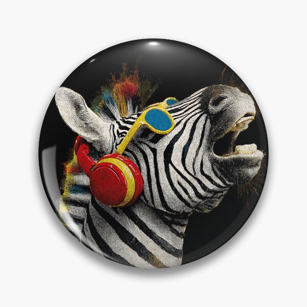 Item preview, Cool Zebra with Headphones and Shades designed and sold by CrunchyGoats.