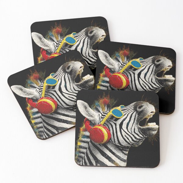 Item preview, Cool Zebra with Headphones and Shades designed and sold by CrunchyGoats.