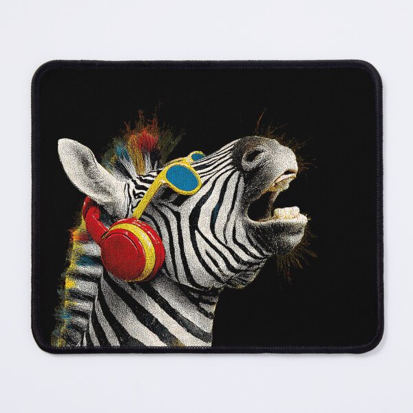 Item preview, Cool Zebra with Headphones and Shades designed and sold by CrunchyGoats.
