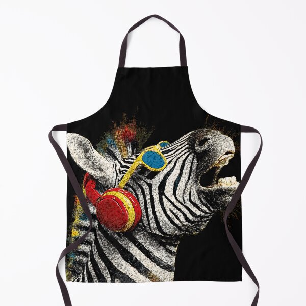 Item preview, Cool Zebra with Headphones and Shades designed and sold by CrunchyGoats.