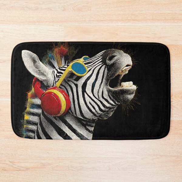 Item preview, Cool Zebra with Headphones and Shades designed and sold by CrunchyGoats.