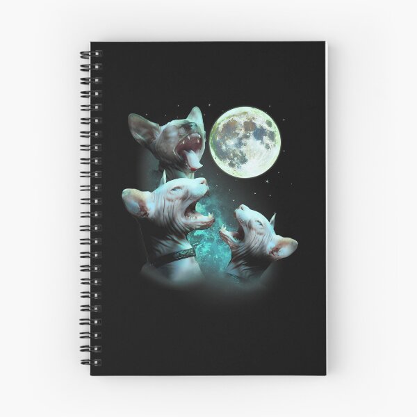 Item preview, Three Hairless Sphynx Cats Howl At Moon 3 Wolfs Funny Parody 		 designed and sold by ohwrywjjmbz61.