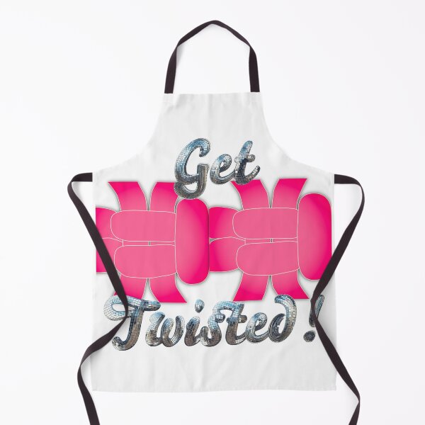 Item preview, Get Twisted! Glittery - Pink-Cream on White - Right Facing Square Knot designed and sold by Kate Anderson Art.