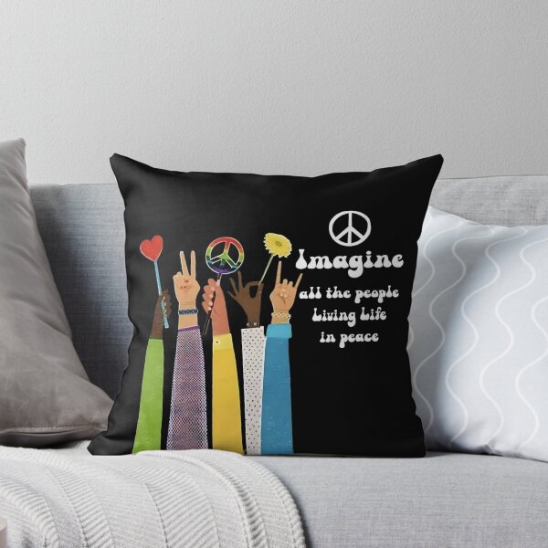 Item preview, Imagine Peace and Love Retro Hippie Design designed and sold by margamPagenberg.