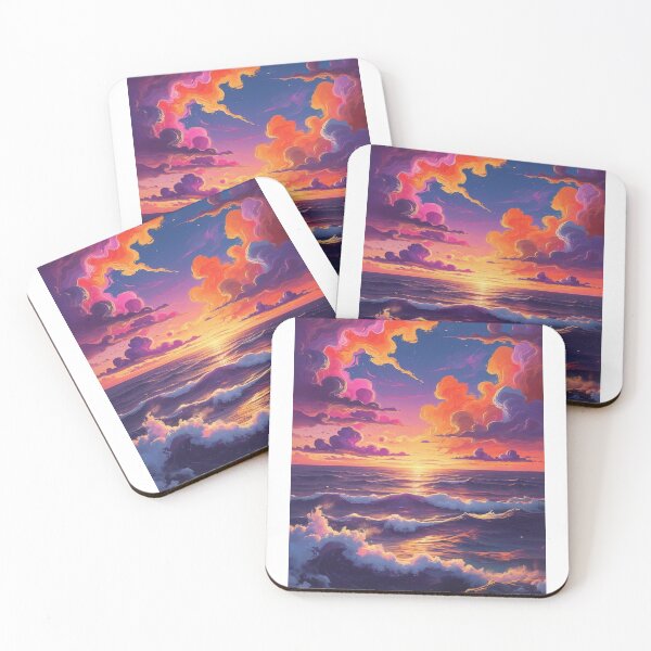Item preview, Sunset at the Abstract Sea designed and sold by PaPoStyle.