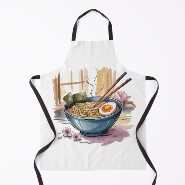 Item preview, Artistic Ramen Bowl Sketch – Expressive Watercolor Food Illustration designed and sold by KiciKi.