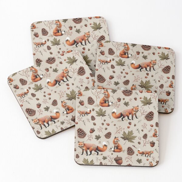 Item preview, Fox in the woodland pattern design designed and sold by Vintage Designs +.
