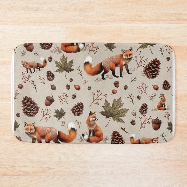 Item preview, Fox in the woodland pattern design designed and sold by Vintage Designs +.