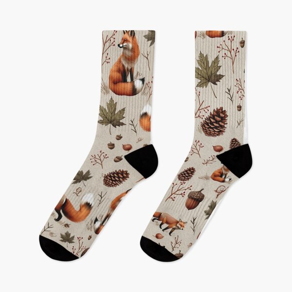Item preview, Fox in the woodland pattern design designed and sold by Vintage Designs +.