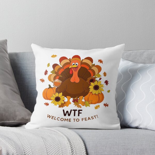 Item preview, WTF Welcome To Feast – Funny Thanksgiving Turkey Tee designed and sold by Zyorakhi Fashion.