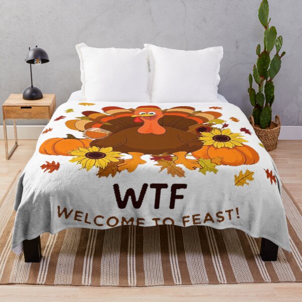Item preview, WTF Welcome To Feast – Funny Thanksgiving Turkey Tee designed and sold by Zyorakhi Fashion.