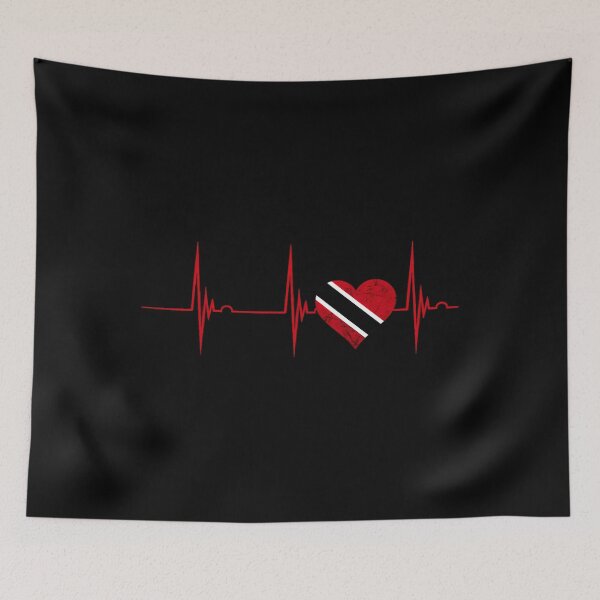 Item preview, Trinidad y Tobago Latido del corazón Electrocardiograma Pulso Bandera de Trinidad designed and sold by rgbkpgrzni51.