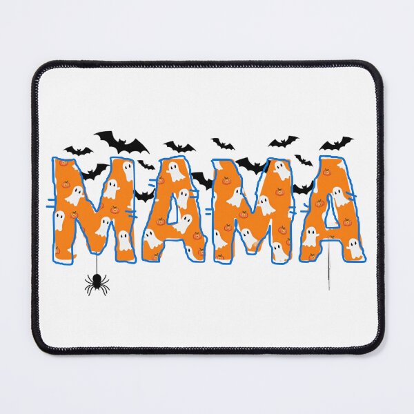 Item preview, Cute Halloween Mama Letter Design with Pumpkins, Ghosts, and Bats designed and sold by arceeddesign.