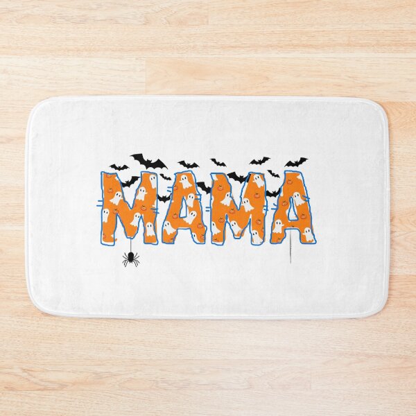 Item preview, Cute Halloween Mama Letter Design with Pumpkins, Ghosts, and Bats designed and sold by arceeddesign.
