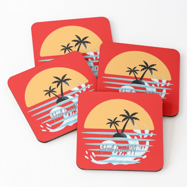 Item preview, Hawaii Sunset Palm Trees & Ocean Wave Design designed and sold by 8Q8 Style.
