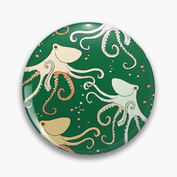 Item preview, happy octopus on green designed and sold by kobyakov.