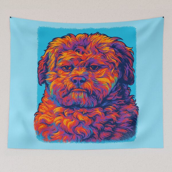 Item preview, The Human-Faced Dog: Pop Art Portrait designed and sold by CleverCulture.