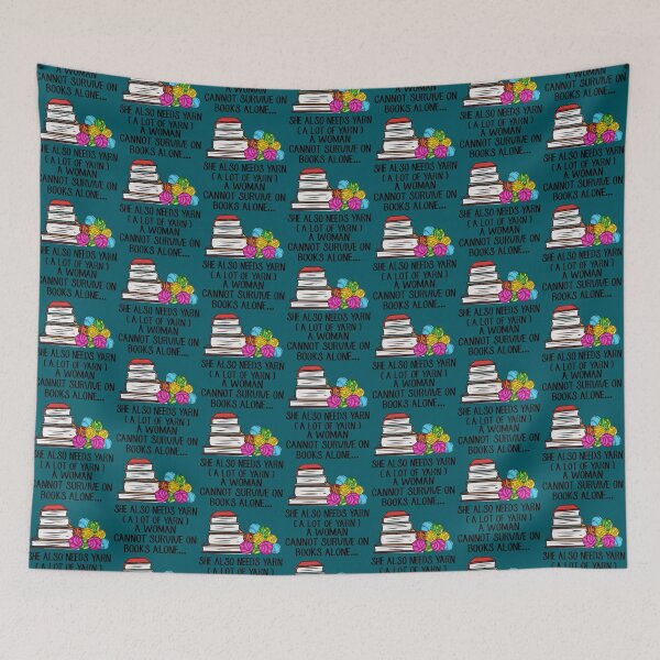 Item preview, A Woman Cannot Survive On Books Alone She Also Needs Yarn  designed and sold by ClaudiaSantana.