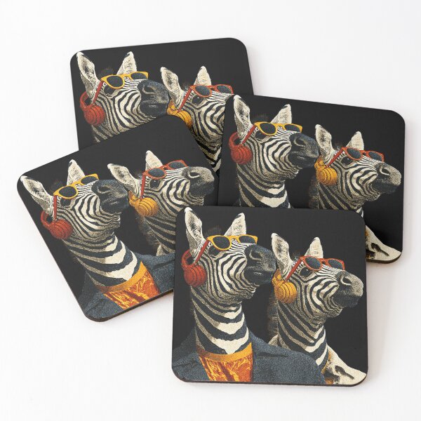 Item preview, Cool Zebra Fashion Duo in Dotwork Art designed and sold by CrunchyGoats.