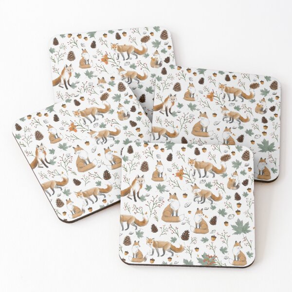Item preview, Fox in the woodland pattern design designed and sold by Vintage Designs +.