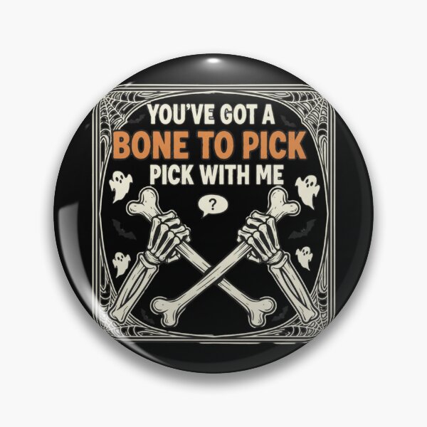 Item preview, Skeleton Bone Pick Funny Halloween Pun designed and sold by Silent Watch Threads..